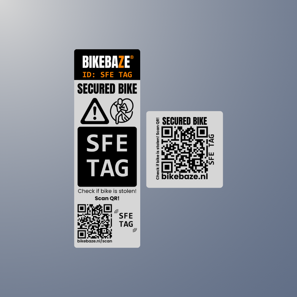 Grijze BIKEBAZE SafeTag productafbeelding